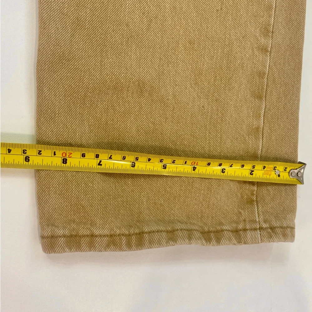 Wrangler Regular Fit Straight Leg Tan Brown Denim Workwear Pants Jeans Men 34x34